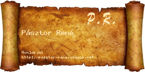 Pásztor René névjegykártya